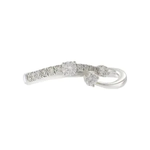 18KT White Gold Twist Diamond Ring