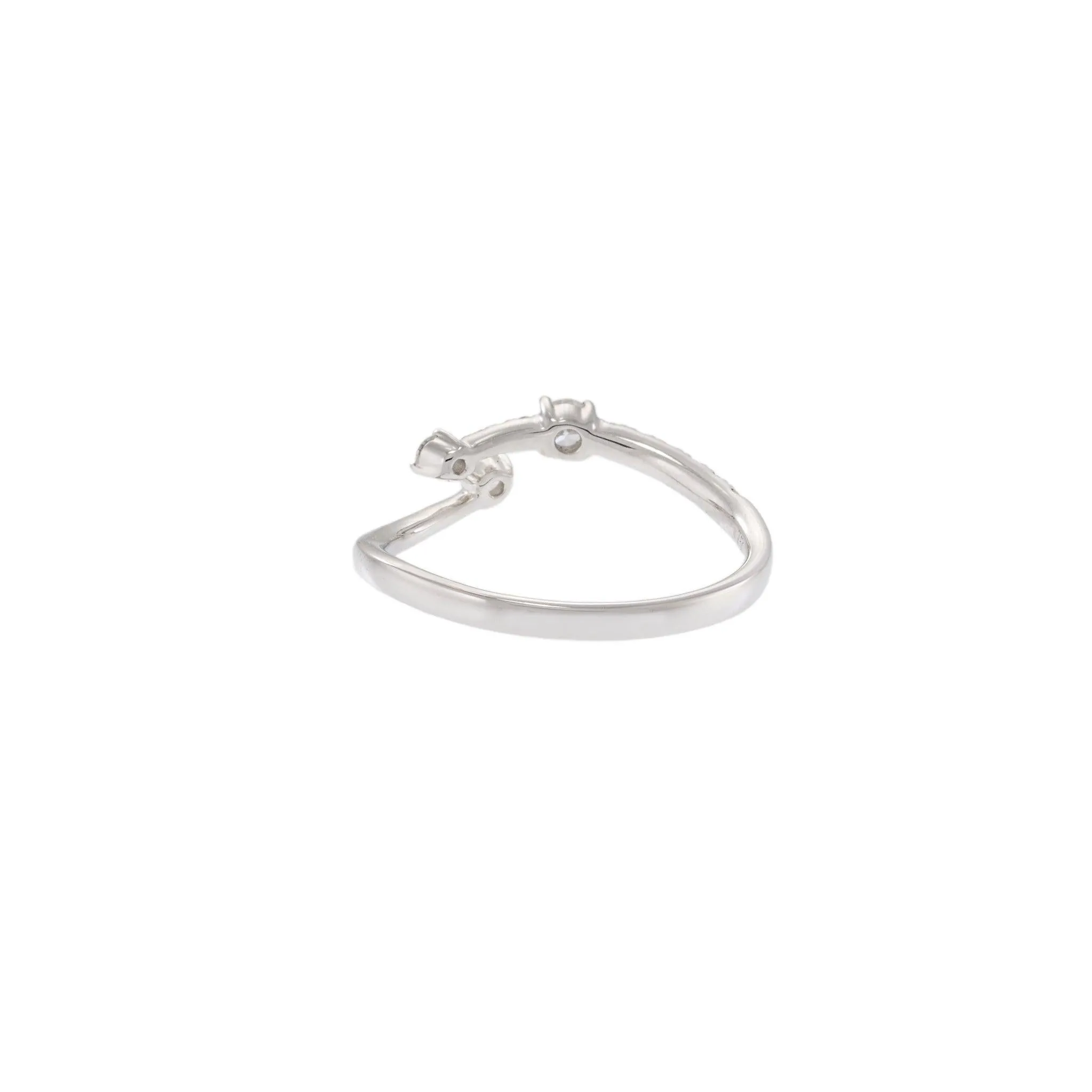 18KT White Gold Twist Diamond Ring