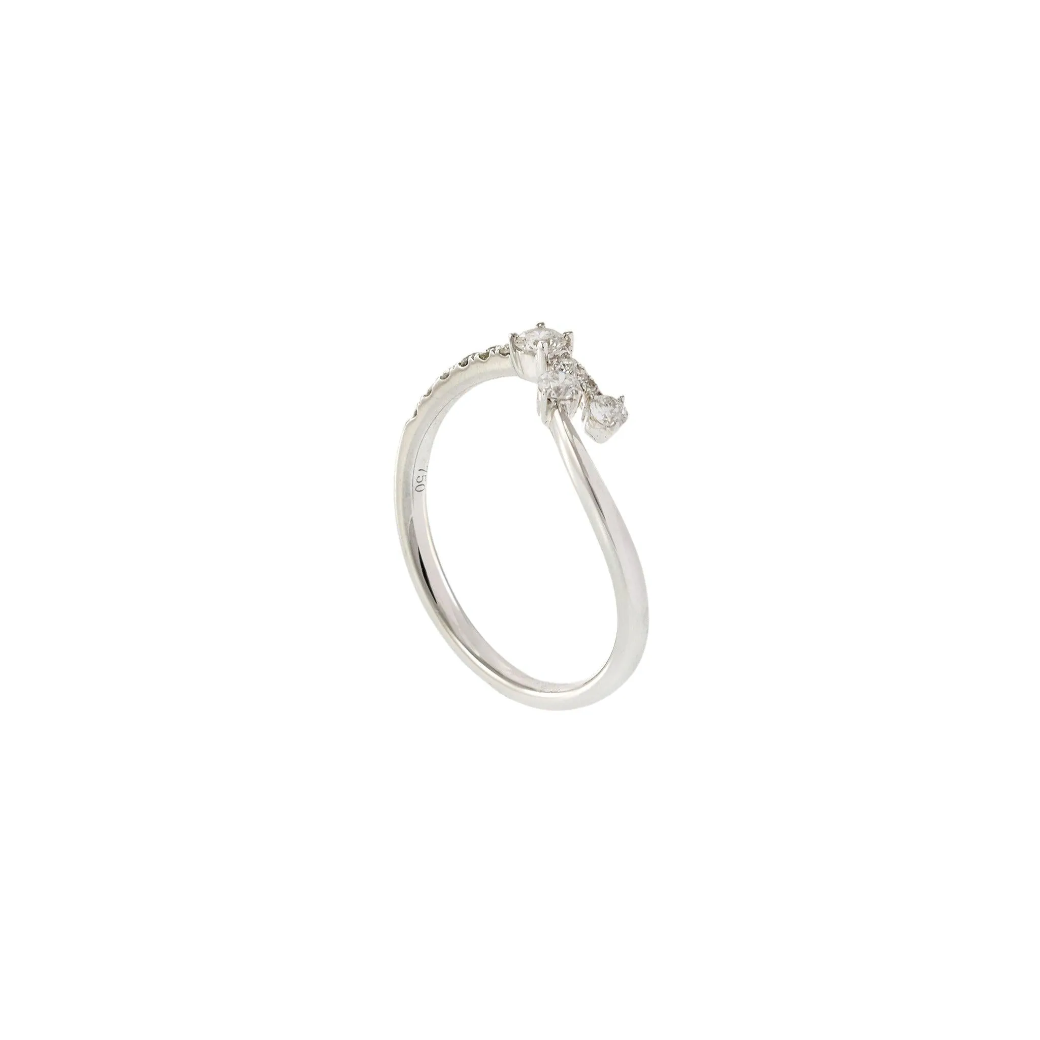 18KT White Gold Twist Diamond Ring