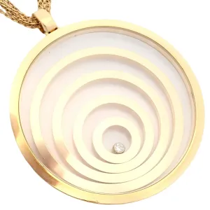 Chopard 18k Yellow Gold Extra Large Happy Spirit Diamond 5 Strand Necklace