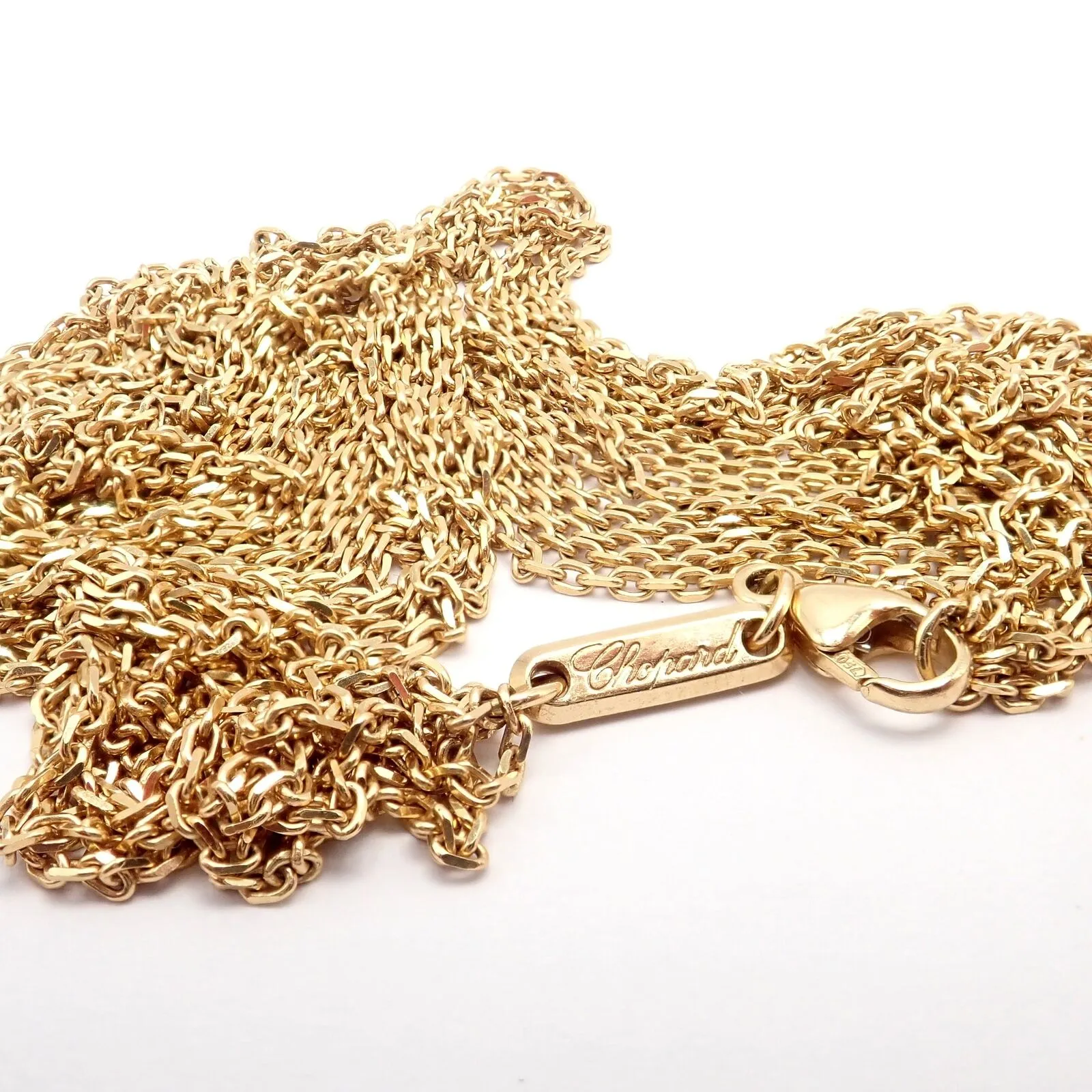 Chopard 18k Yellow Gold Extra Large Happy Spirit Diamond 5 Strand Necklace