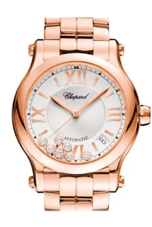 Chopard  Happy Sport 36mm 18k Rose Gold and Diamonds Automatic Watch 274808-5002