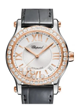 Chopard Happy Sport 36mm Diamonds Bezel 7 Floating Diamonds Inside Dial Watch 278559-6003