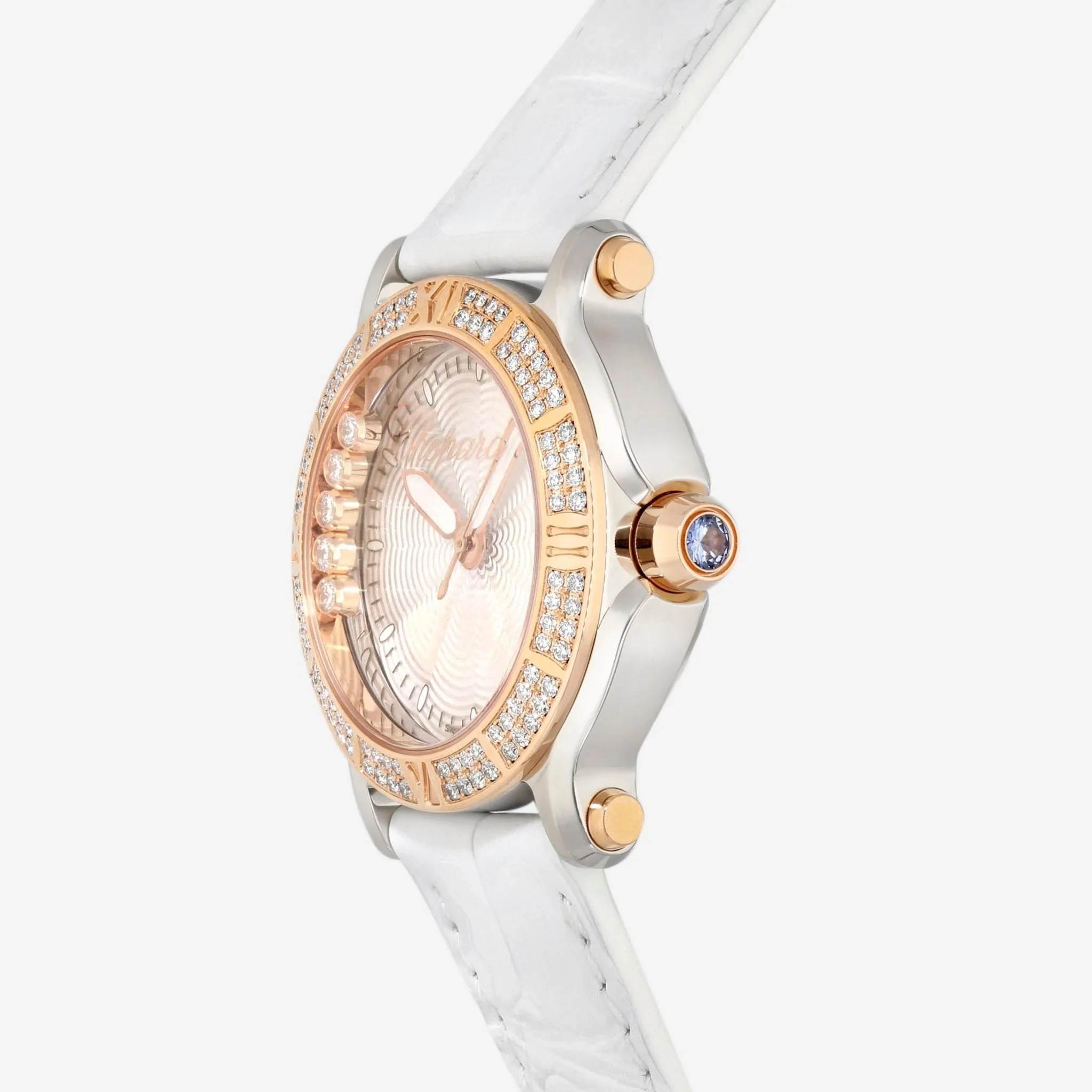 Chopard Happy Sport Diamond Silver Dial Quartz Ladies Watch 278551-6003