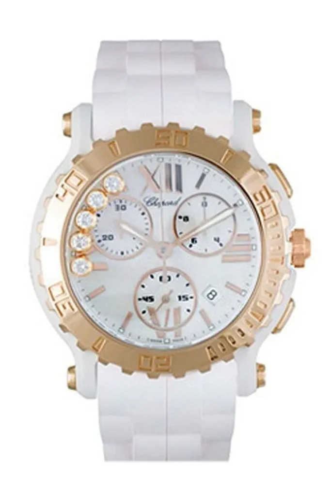 Chopard Happy Sport Round Mother of Pearl Chronograph Ladies Watch 288515-9001