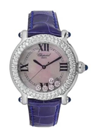 Chopard Happy Sport Round Mother of Pearl Chronograph Ladies Watch 288515-9001