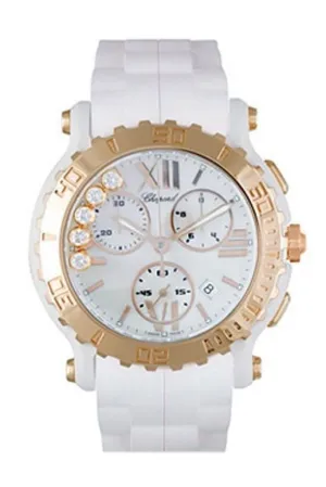 Chopard Happy Sport Round Mother of Pearl Chronograph Ladies Watch 288515-9001