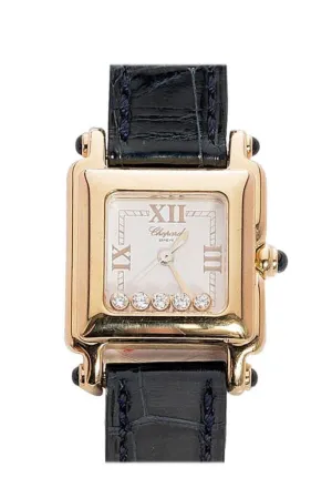 Chopard Mini Happy Sport Square Yellow Gold White 276851/0001