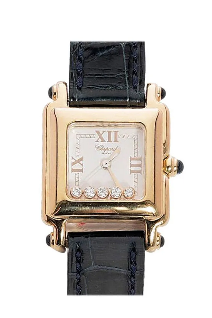 Chopard Mini Happy Sport Square Yellow Gold White 276851/0001