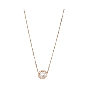 Happy Spirit Rose and White Gold Necklace