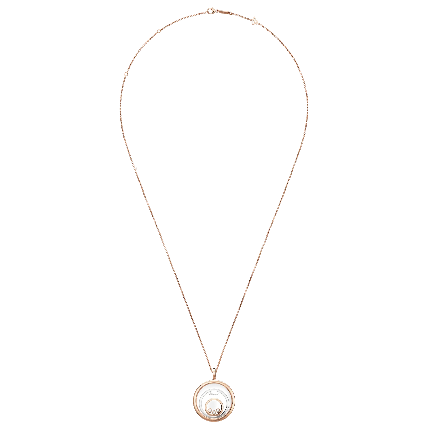 Happy Spirit Rose Gold Pendant & Necklace