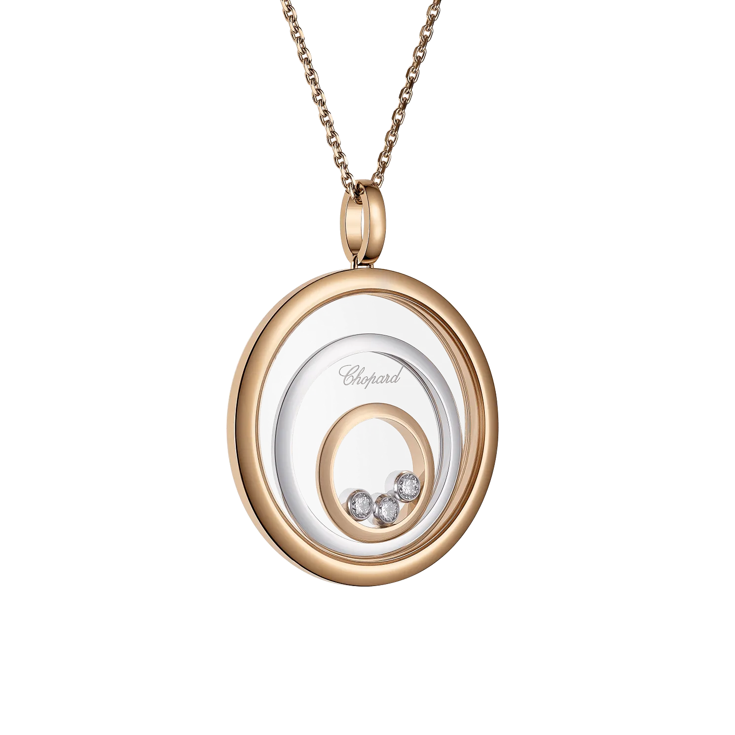 Happy Spirit Rose Gold Pendant & Necklace