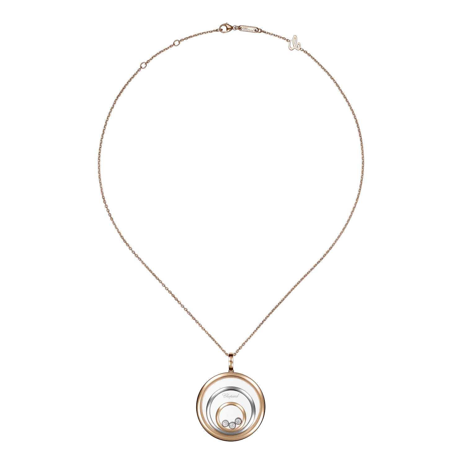 Happy Spirit Rose Gold Pendant & Necklace