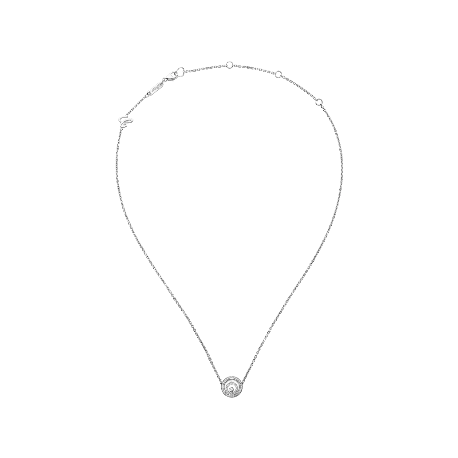 Happy Spirit White Gold Diamond Necklace