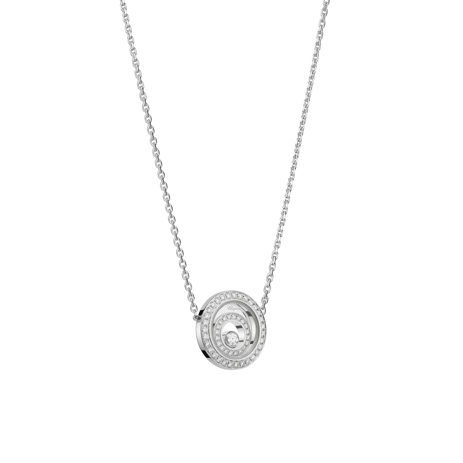 Happy Spirit White Gold Diamond Necklace