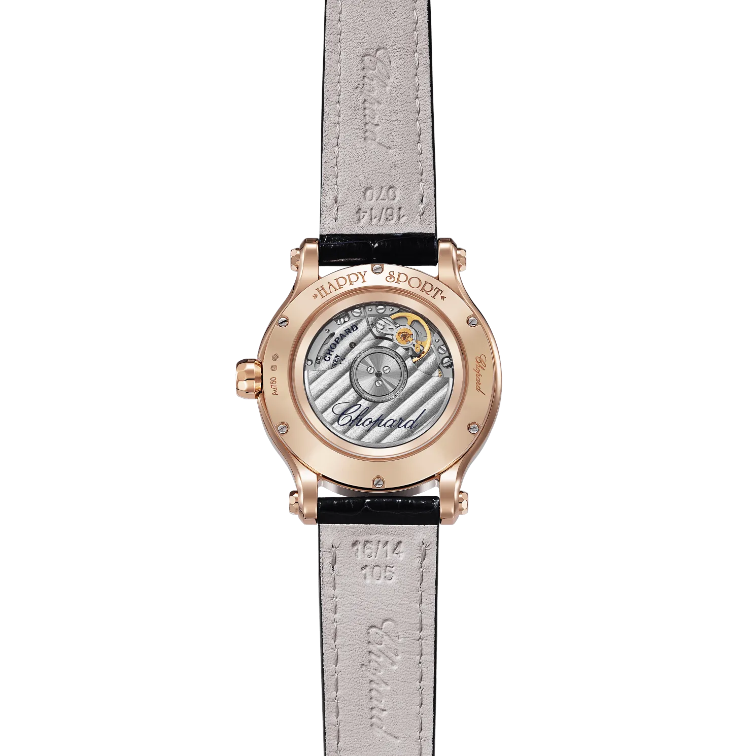 Happy Sport 33mm Automatic 18K Rose Gold Diamond