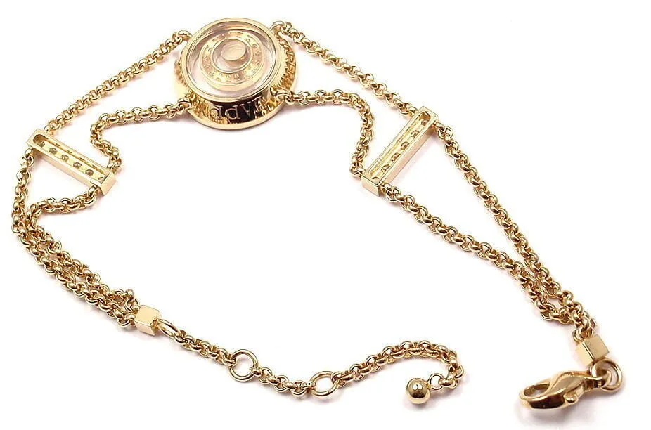 Rare! Authentic Chopard Happy Spirit Diamond Chain Bracelet Retail $13,200