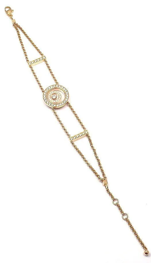 Rare! Authentic Chopard Happy Spirit Diamond Chain Bracelet Retail $13,200