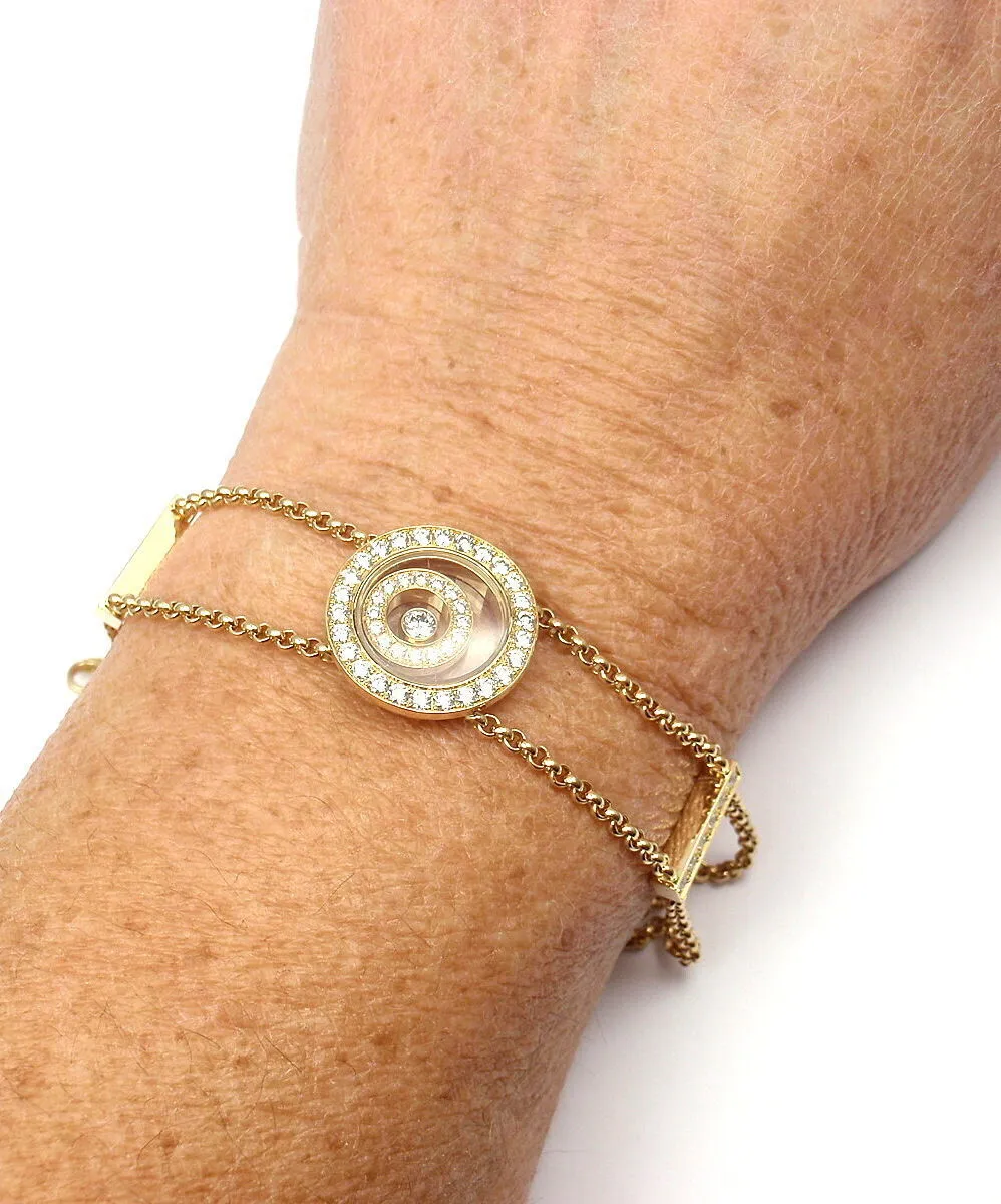 Rare! Authentic Chopard Happy Spirit Diamond Chain Bracelet Retail $13,200